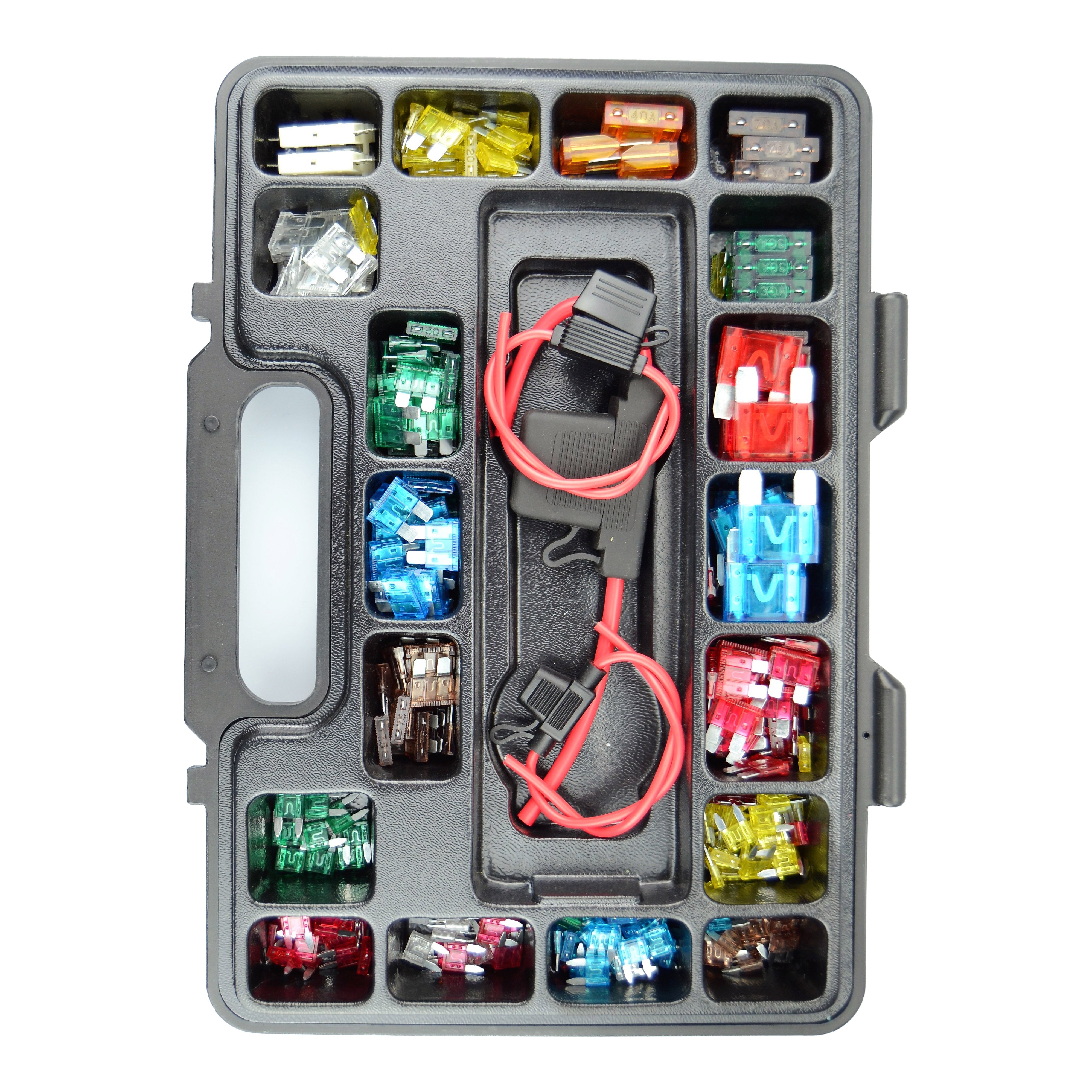 Kit de fusibles CMX Professional Series con fusibles normales, mini y maxi y portafusibles