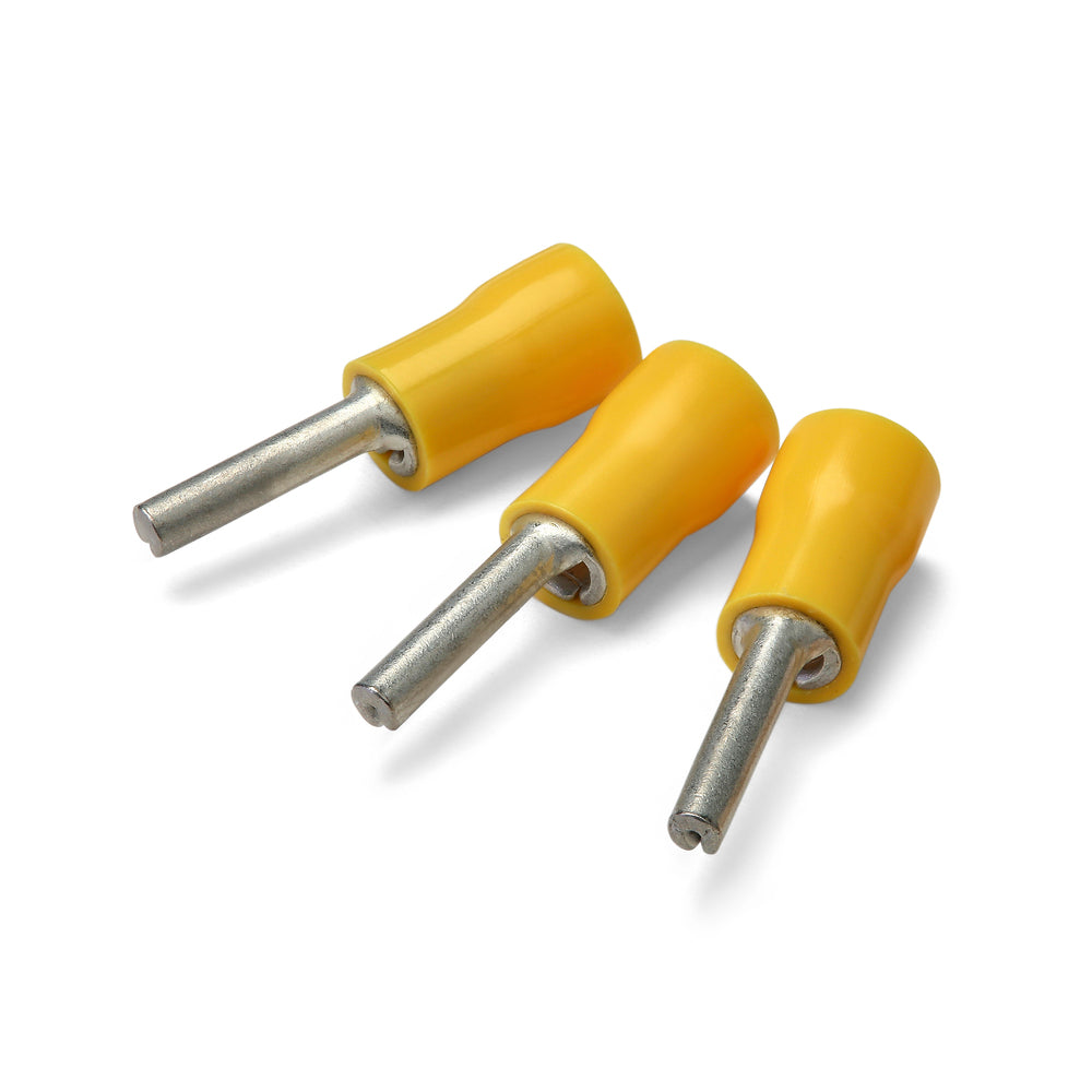 Terminal de clavija amarillo de 14 mm - Paquete de 100