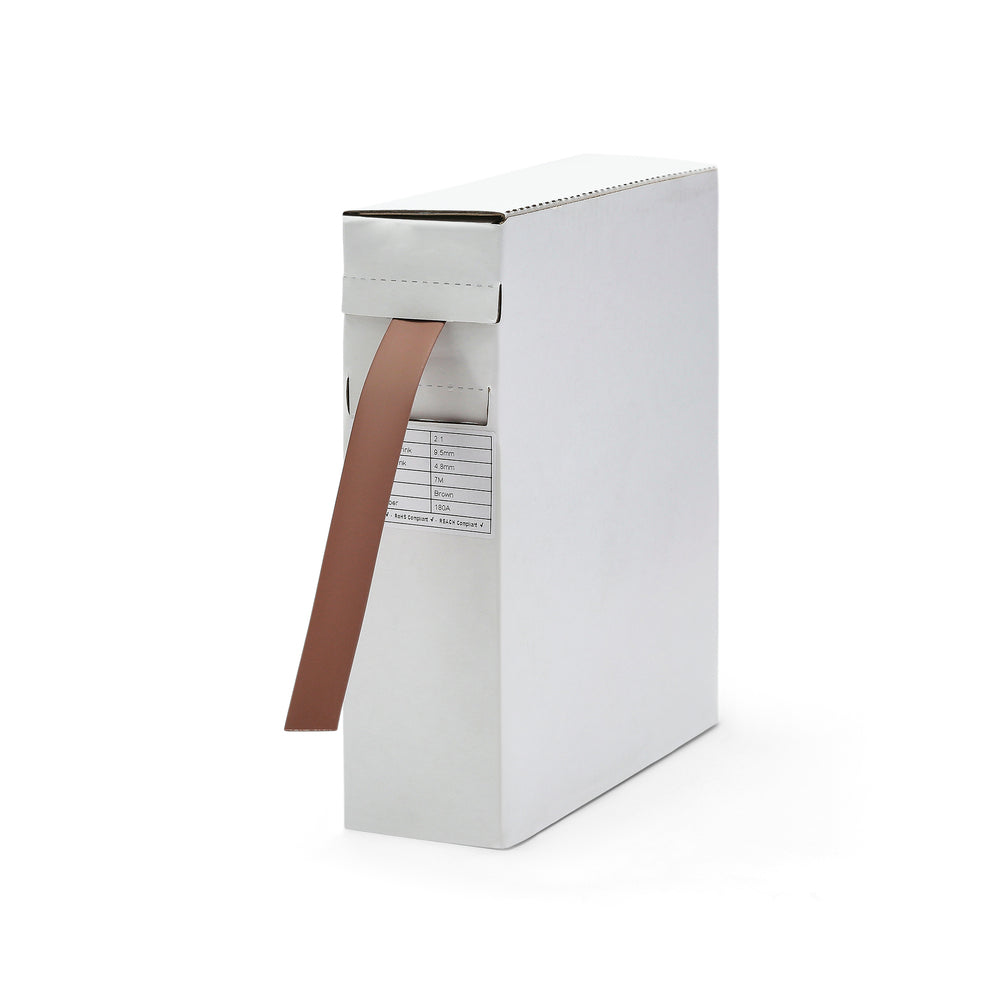 Tubazione termorestringente a parete singola marrone 2:1 - Scatola dispenser