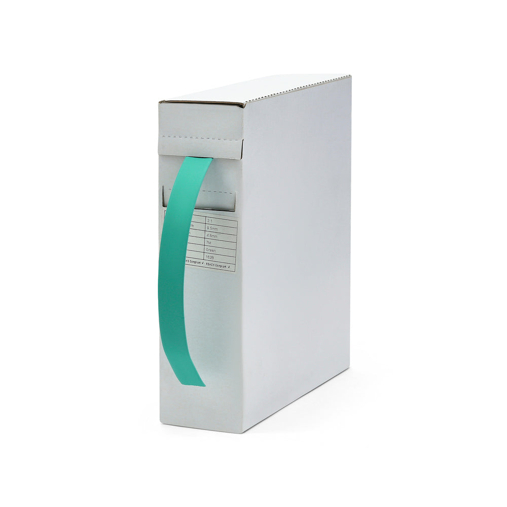 Tubi termorestringenti verdi a parete singola 2:1 - Scatola dispenser