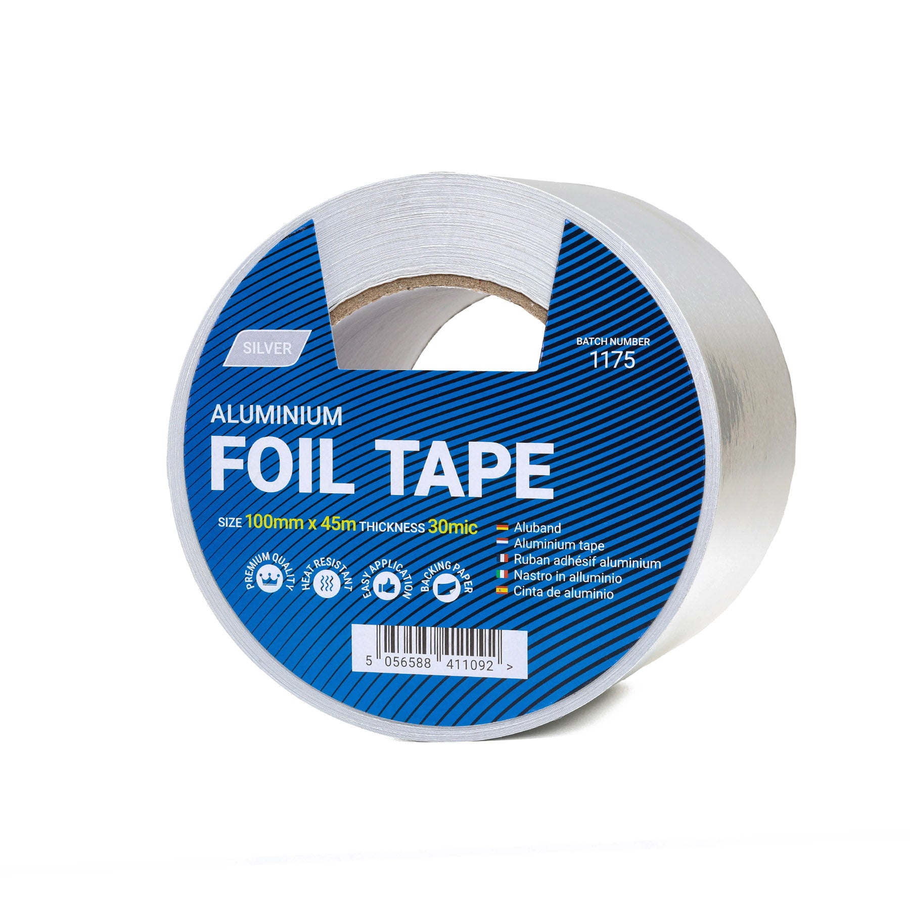 Aluminiumsfolietape - 100 mm x 45 m rulle