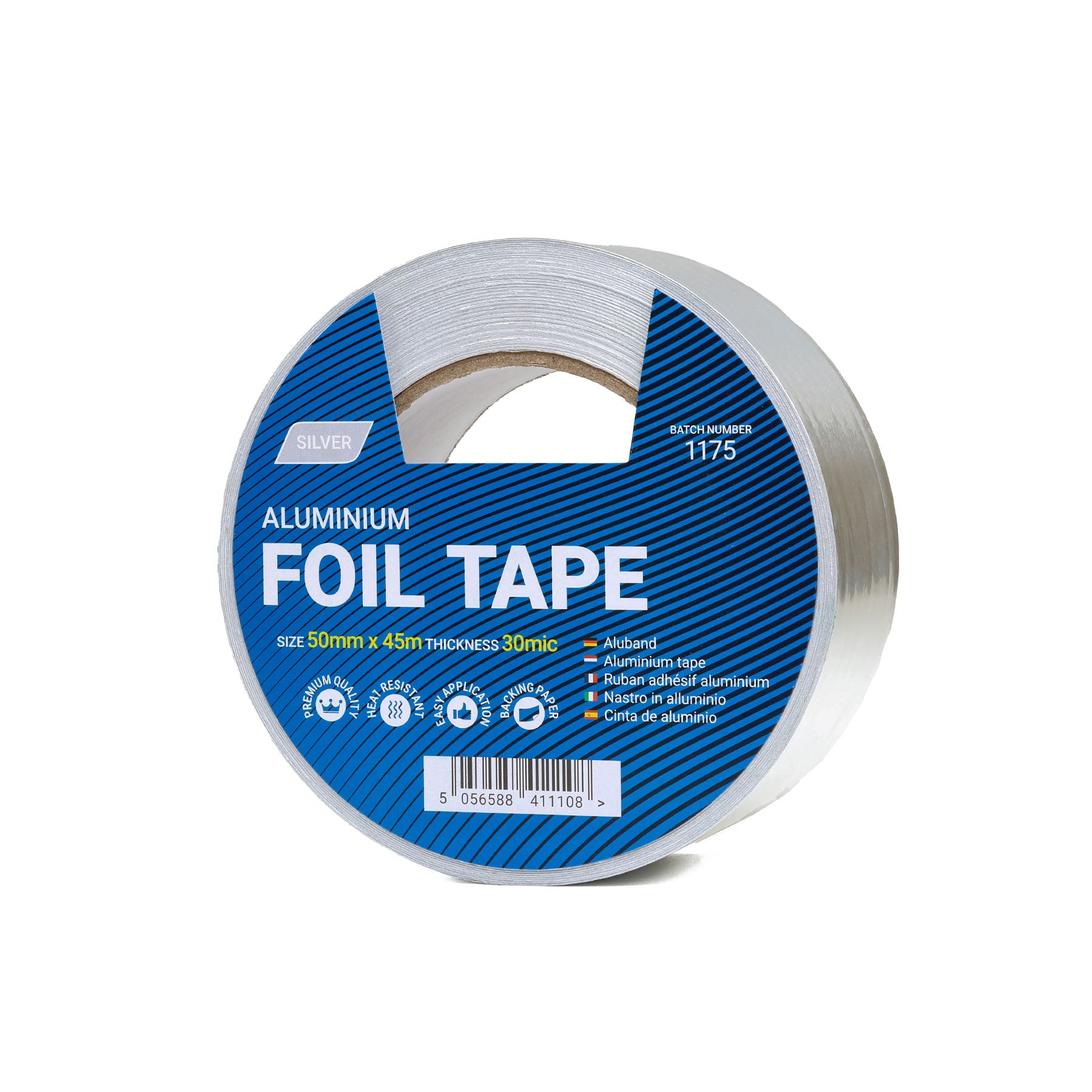 Cinta de papel de aluminio - Rollo de 50 mm x 45 m