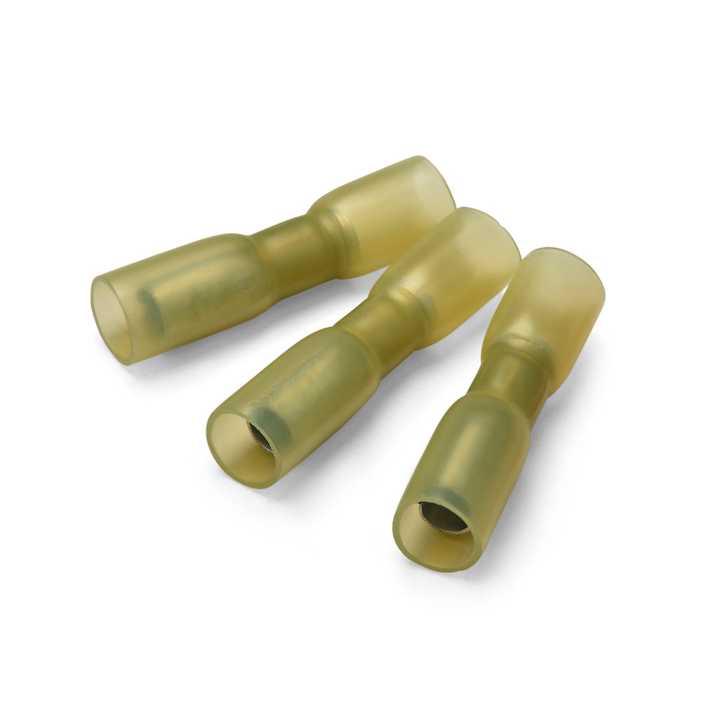 Terminal Termorretráctil Hembra 5mm Amarillo - Paquete de 100