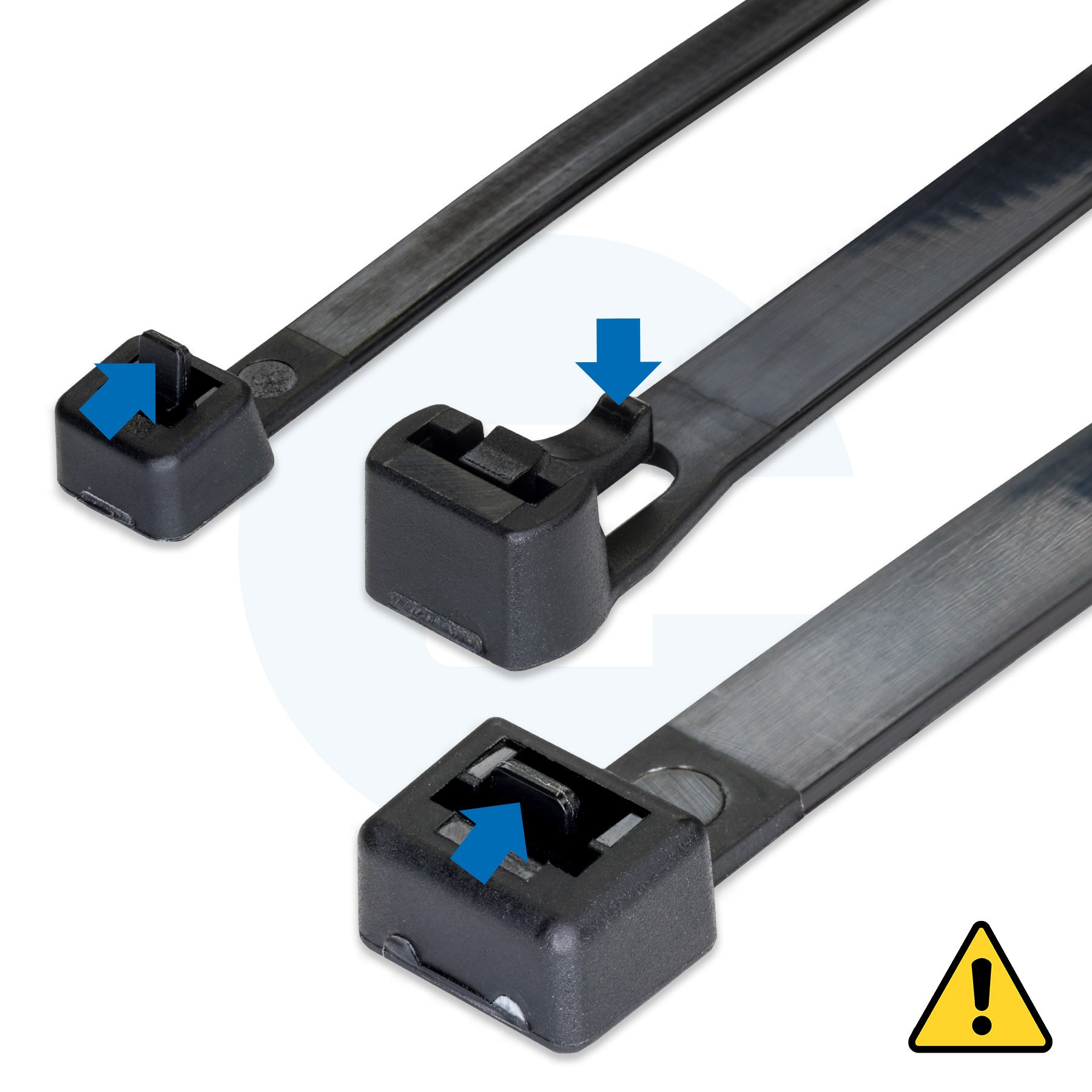 Fascette nere riutilizzabili - Confezione da 100