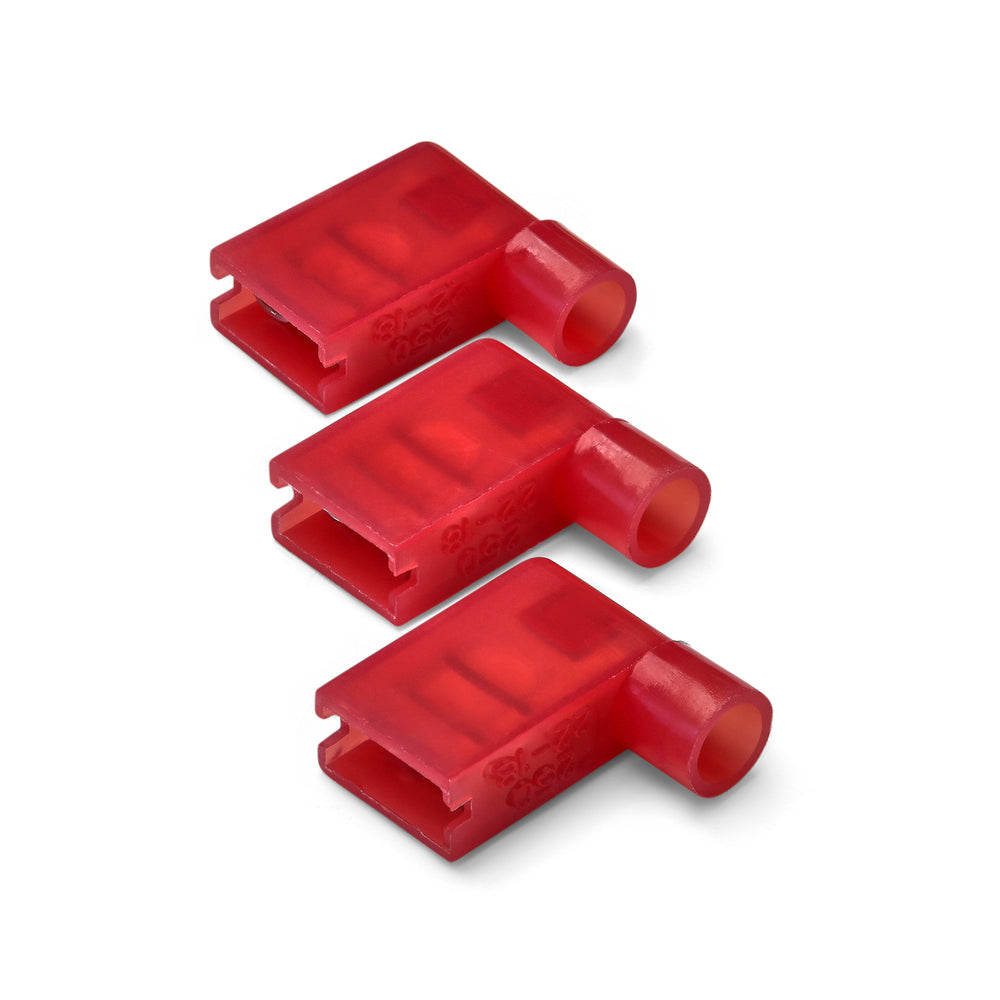 Terminale a bandiera rossa da 6,3 x 0,8 mm - Confezione da 100 pezzi