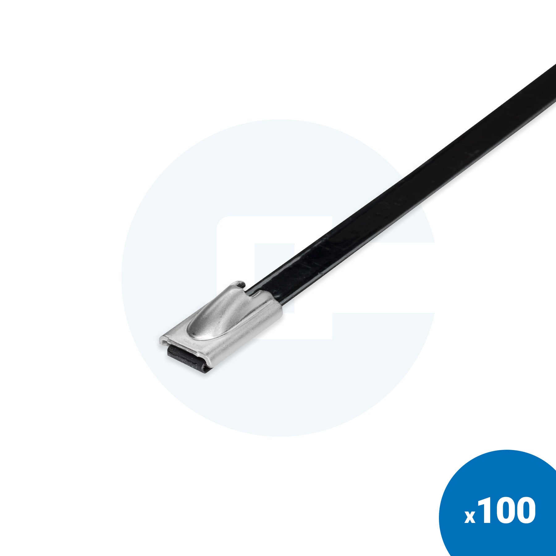 Fascette in acciaio inox rivestite - Confezione da 100