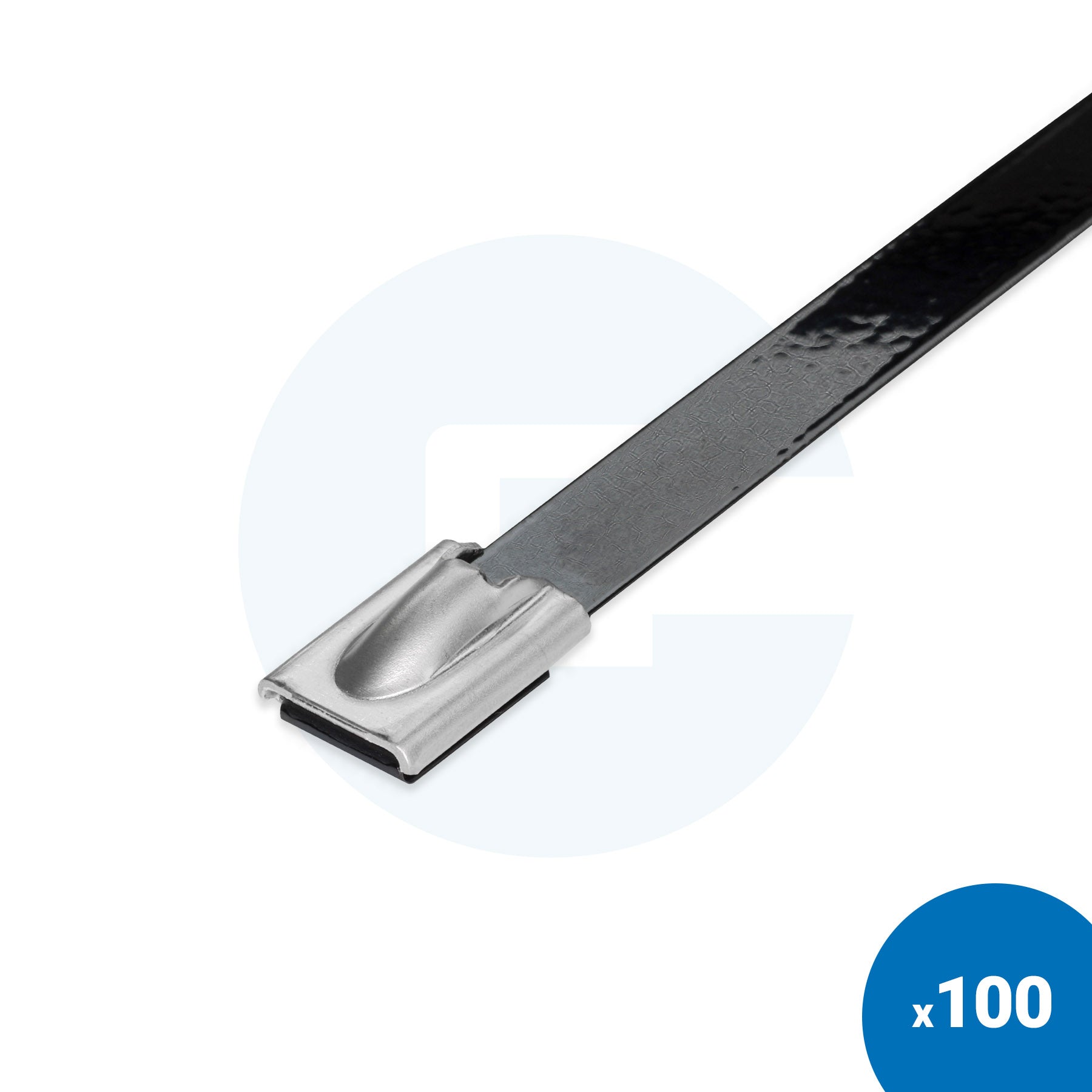 Fascette in acciaio inox rivestite - Confezione da 100