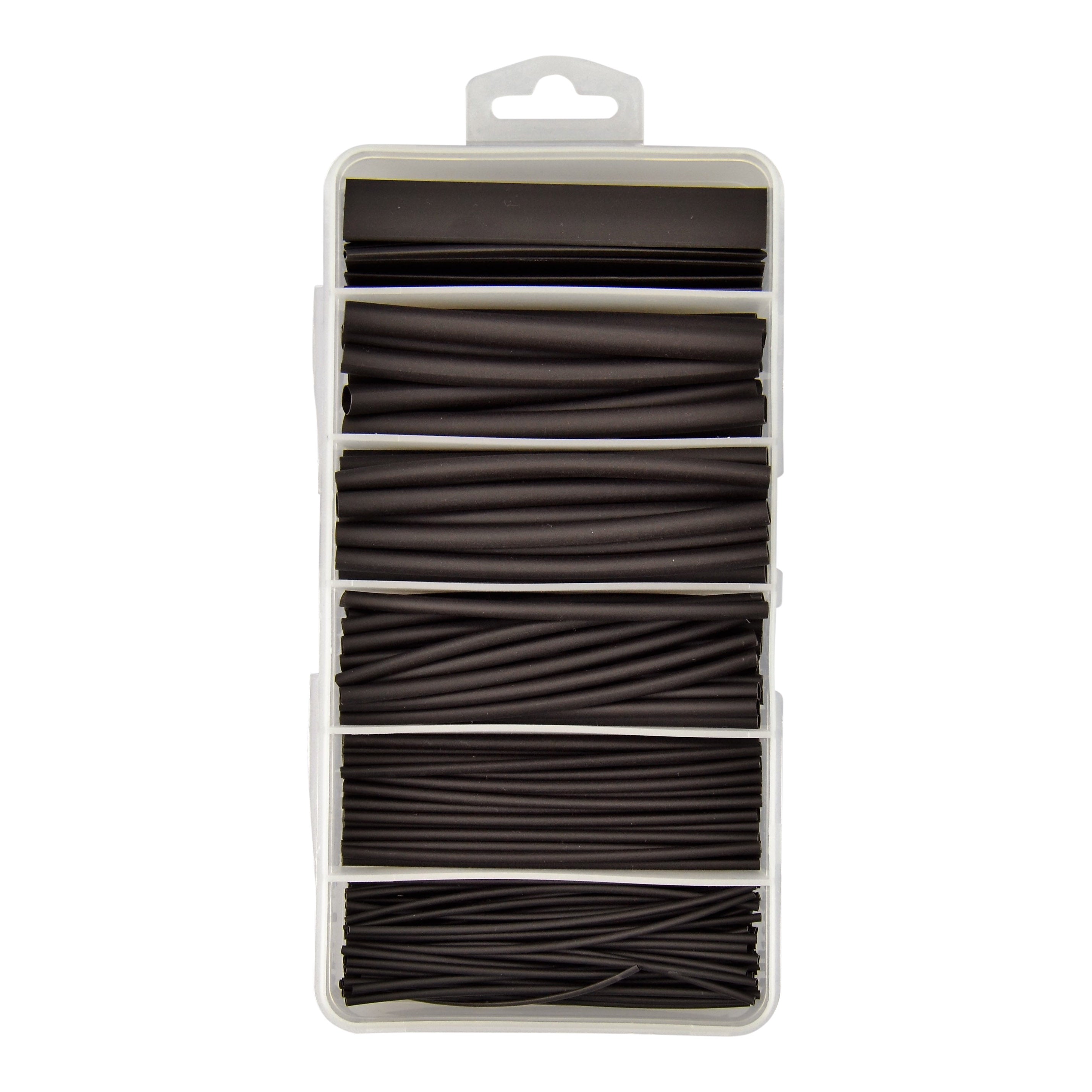 Assortimento di tubi termorestringenti neri 2:1 - 170 pezzi in totale