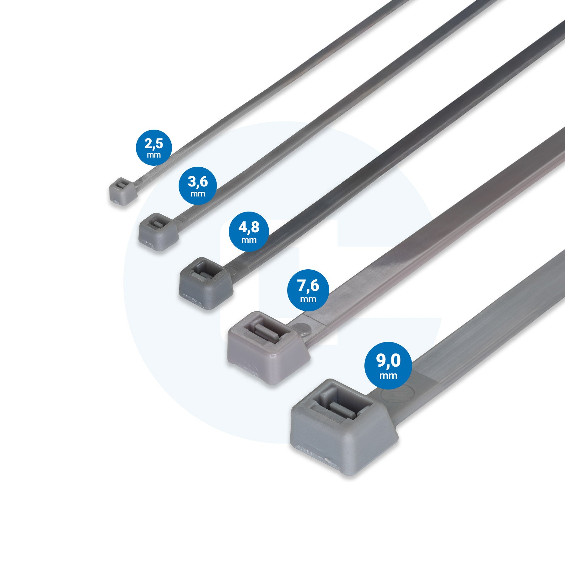 Fascette grigie - Confezione da 100