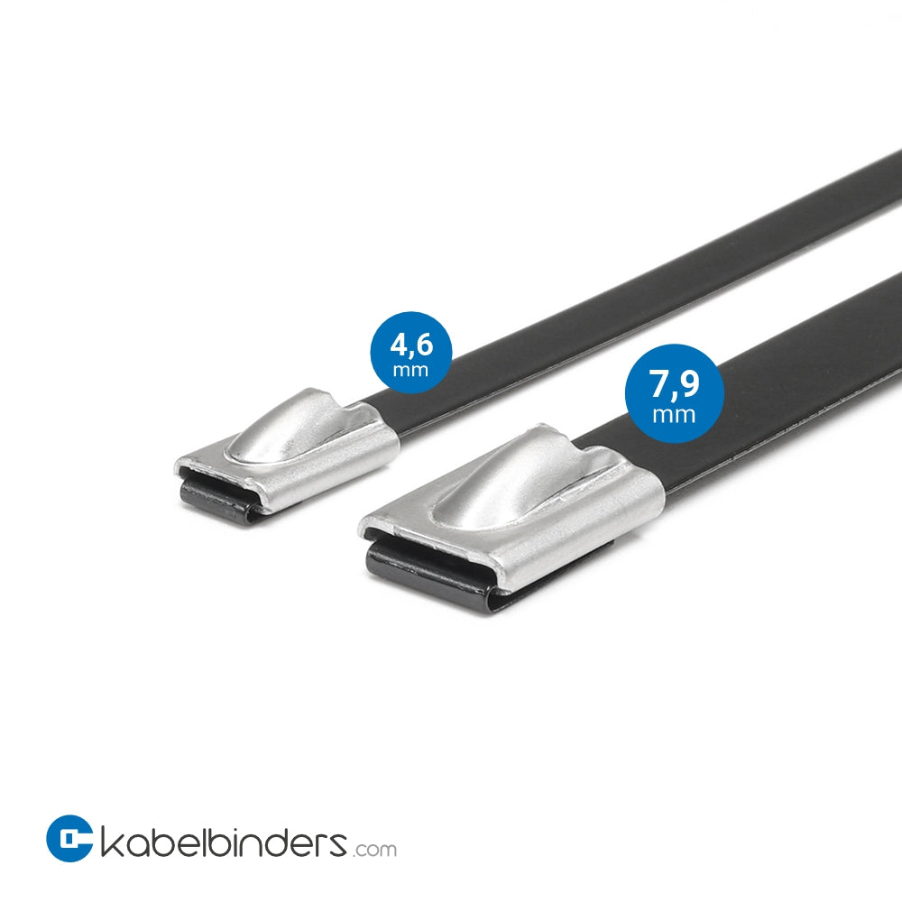 Fascette in acciaio inox rivestite - Confezione da 100