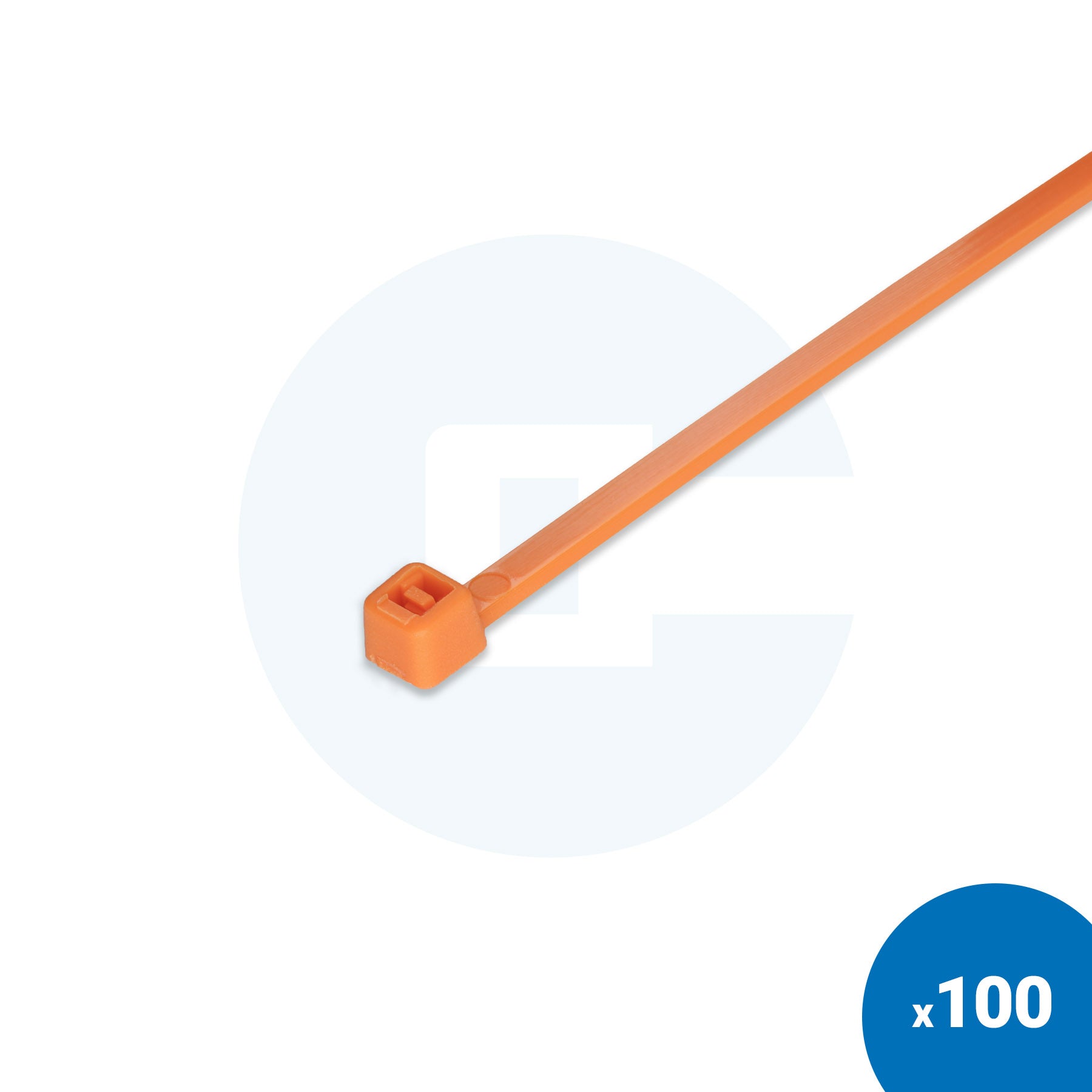 Pomarańczowe opaski zaciskowe - Opakowanie 100 sztuk