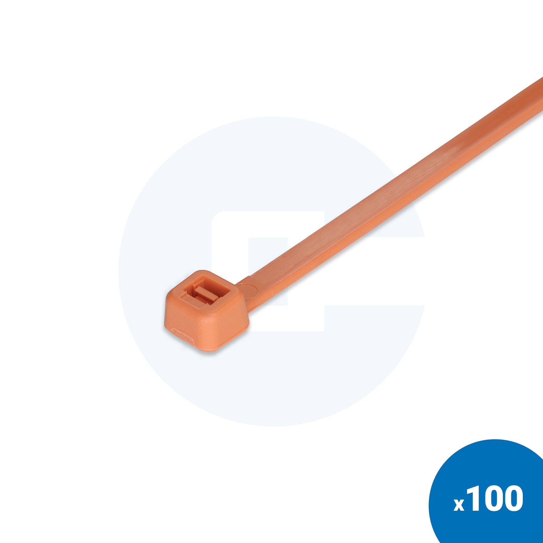 Pomarańczowe opaski zaciskowe - Opakowanie 100 sztuk