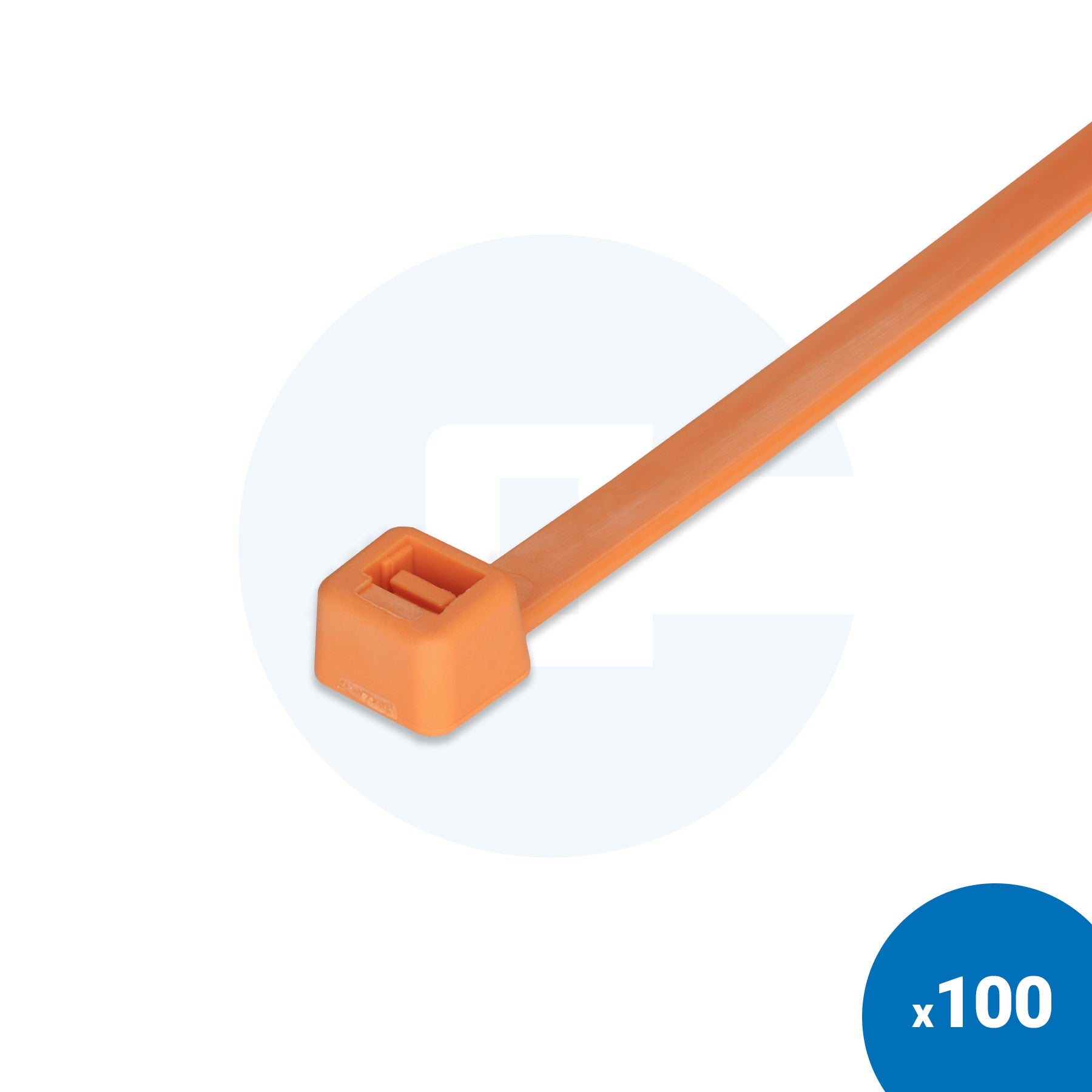 Pomarańczowe opaski zaciskowe - Opakowanie 100 sztuk