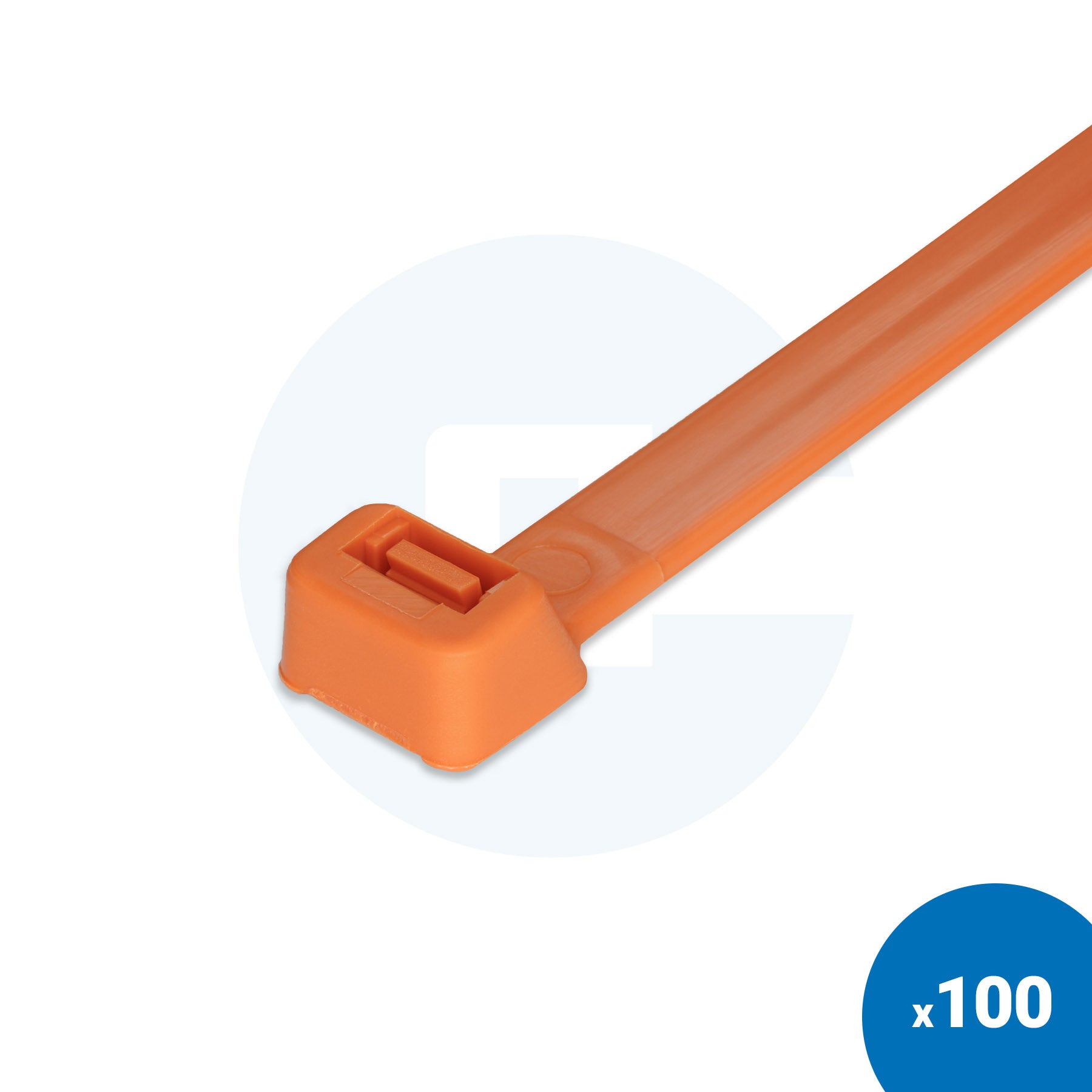 Pomarańczowe opaski zaciskowe - Opakowanie 100 sztuk