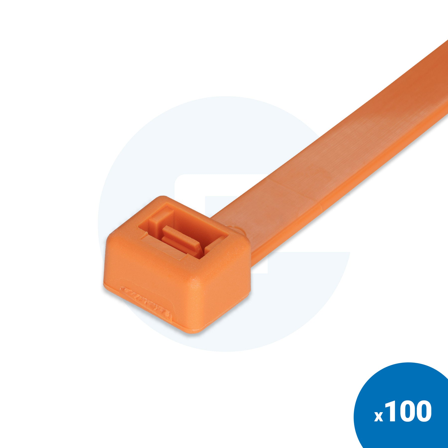 Pomarańczowe opaski zaciskowe - Opakowanie 100 sztuk