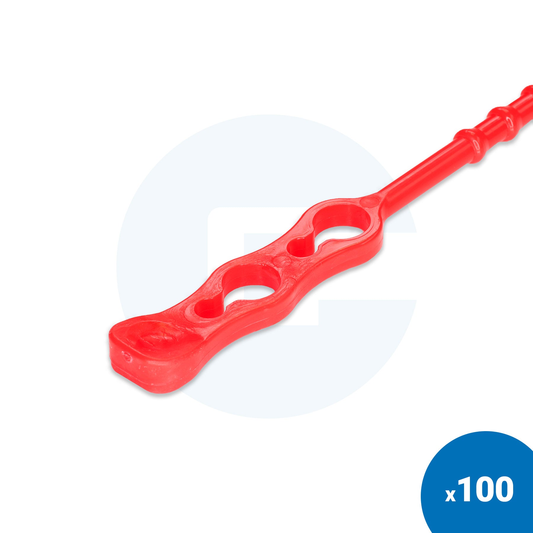 Fascette riutilizzabili in polietilene rosso - Confezione da 100
