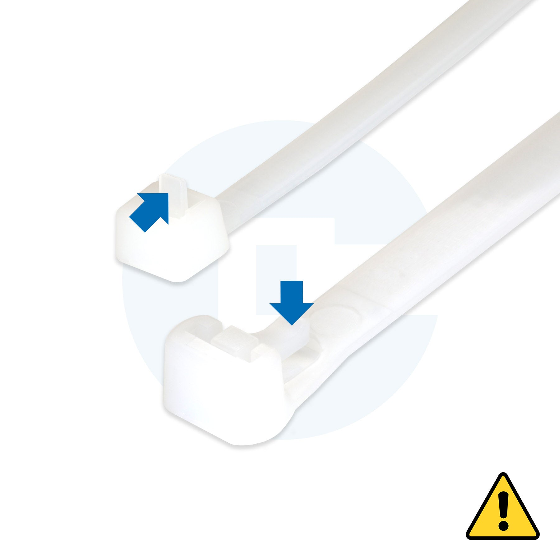 Bridas reutilizables blancas - Paquete de 100