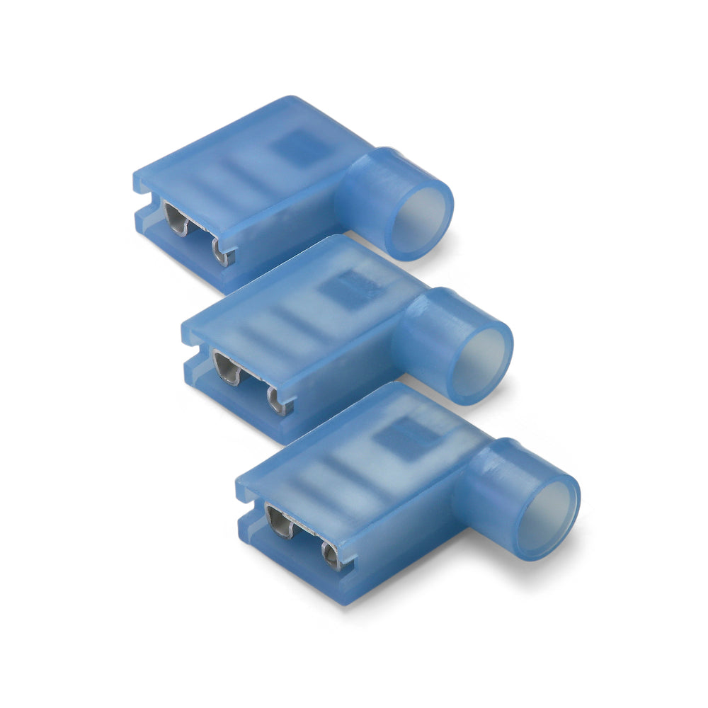 6.3 x 0.8mm Blue Flag Terminal - Paquet de 100