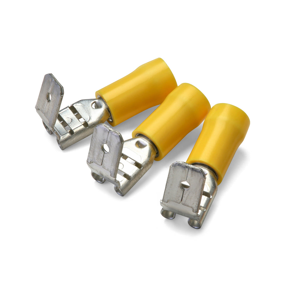 6.3 x 0.8mm Yellow Piggyback Terminal - Pack of 100