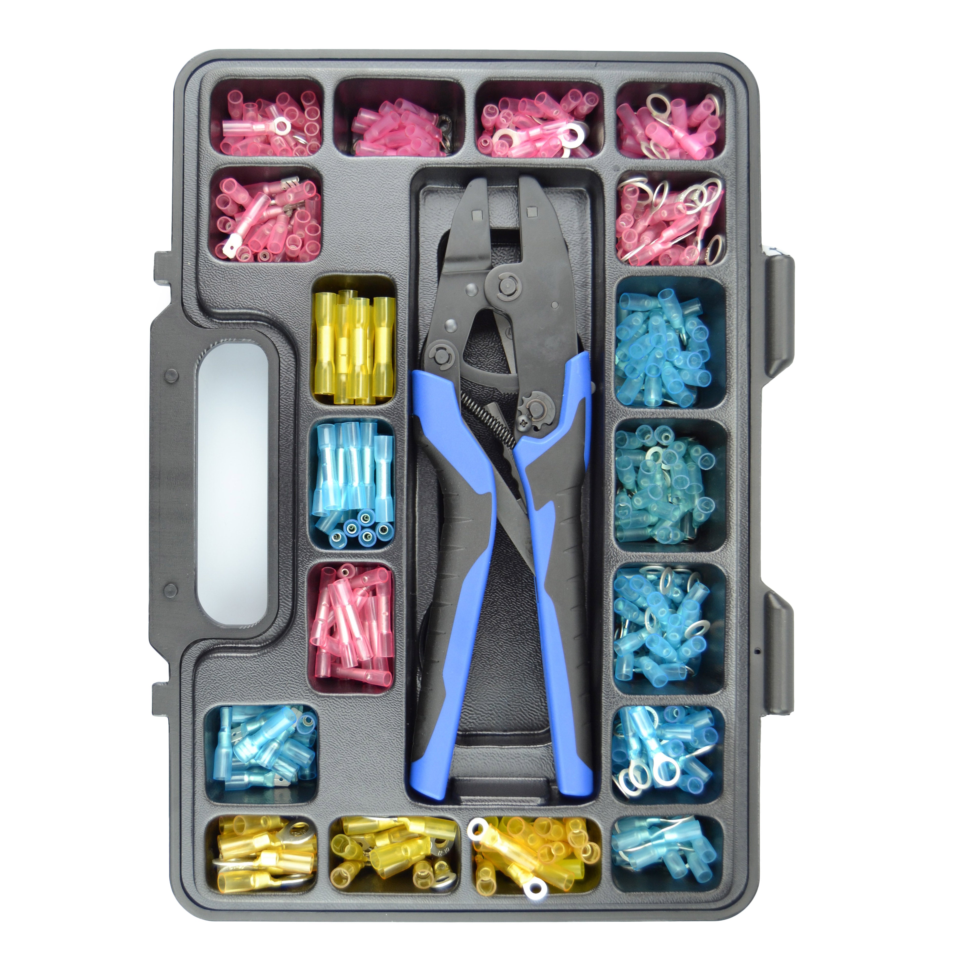 CMX Professional Series Heat Shrink Terminal Assortment Kit Including CMX Series Ratchet Hand Tool