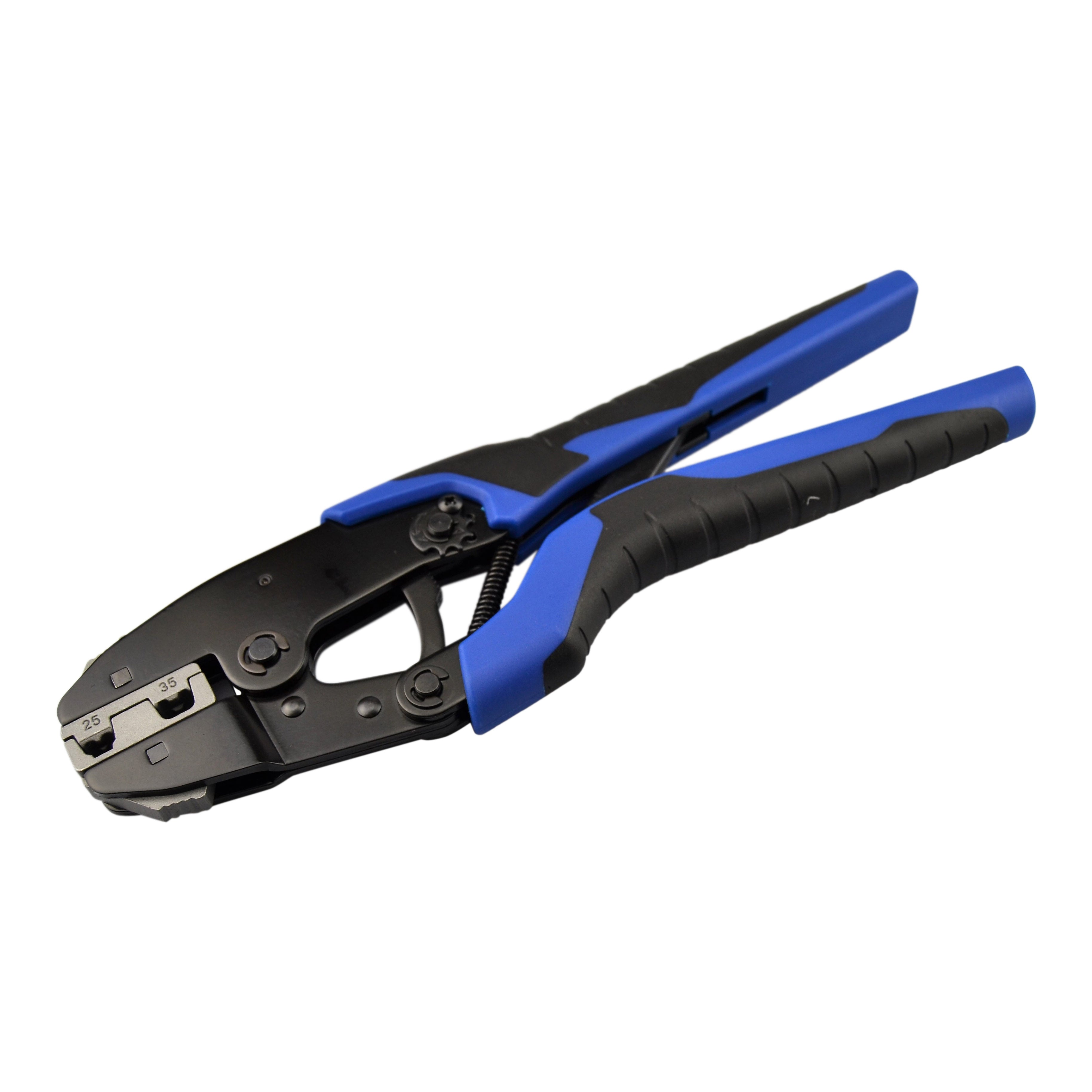 Ratchet Crimping Tool Yksittäisille, kaksoissyöttöisille ja eristämättömille johtopäätepäätteille 25-35mm²