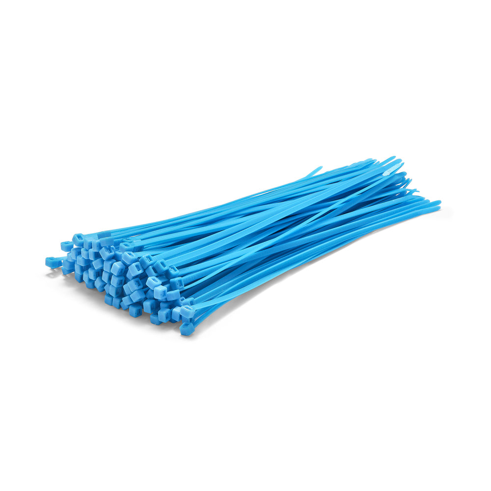 Neon Blue Cable Ties - Pack of 100