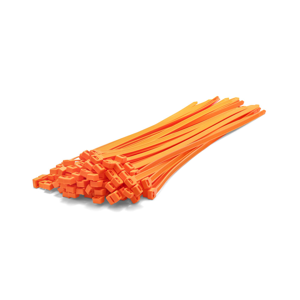 Orange Cable Ties - Pack of 100