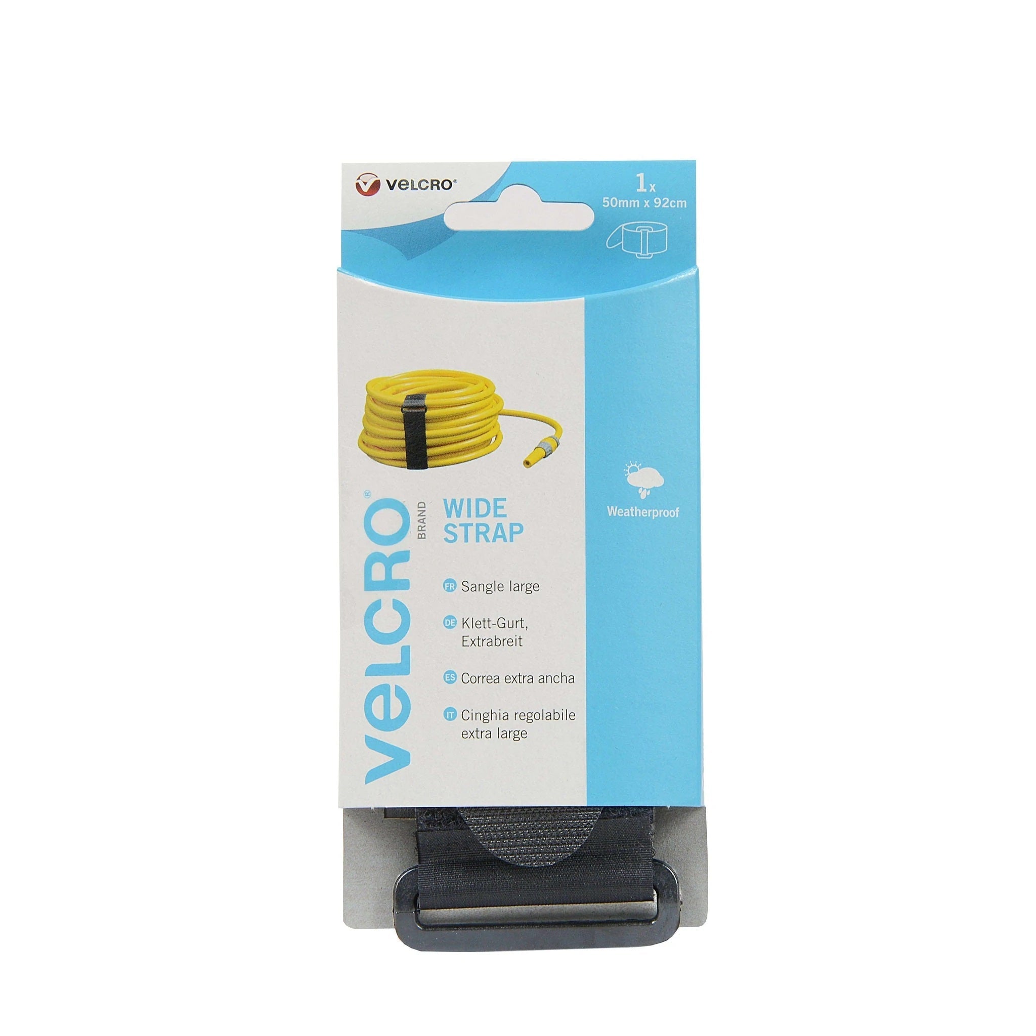 VELCRO® Wide Strap - Black - 50 mm x 92 cm