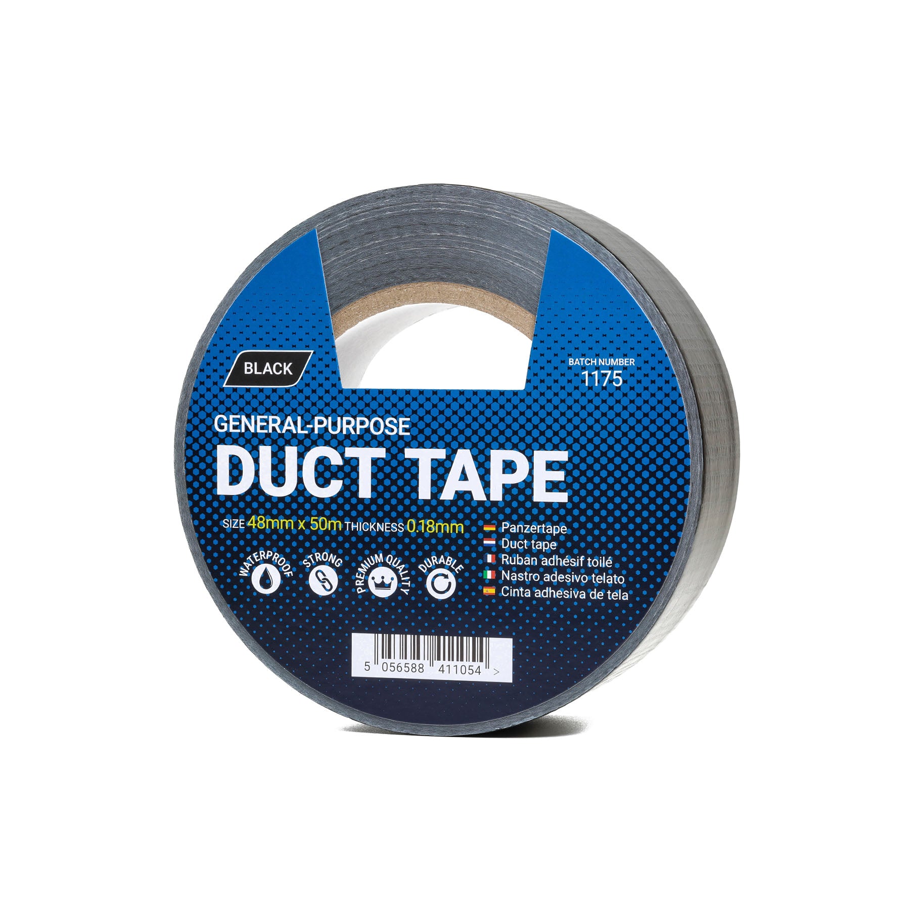 Zwarte duct tape - 48 mm x 50 m