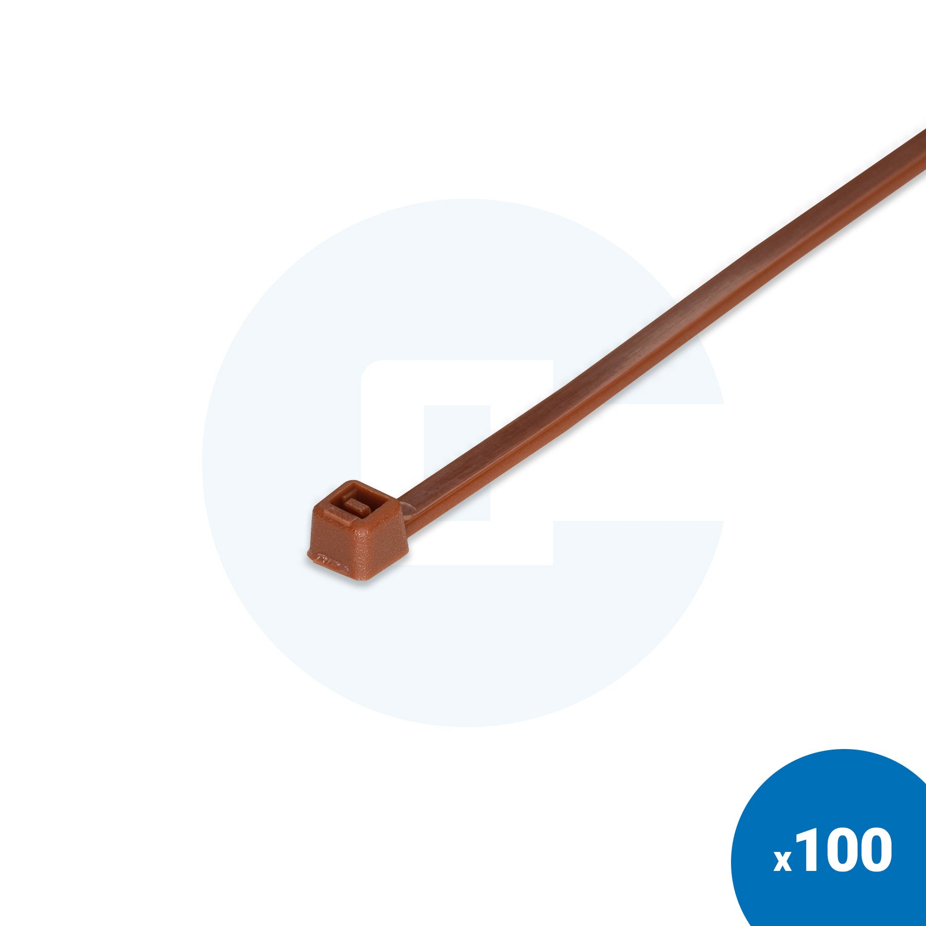 Brune kabelbindere - Pakke med 100 stk.