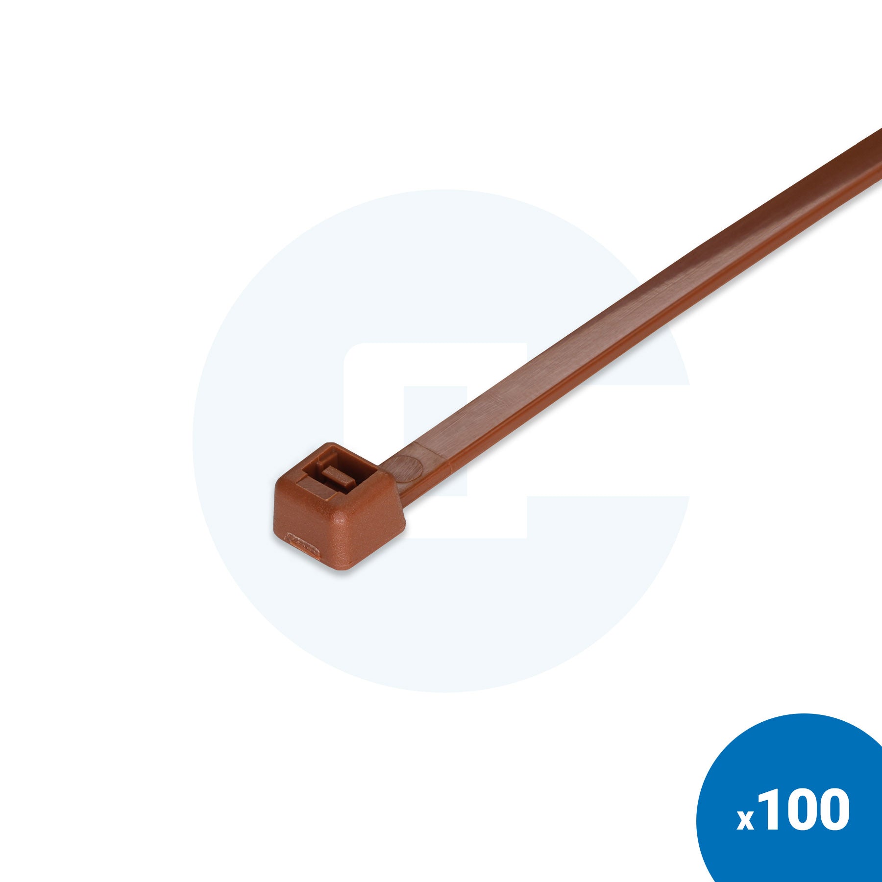 Brune kabelbindere - Pakke med 100 stk.