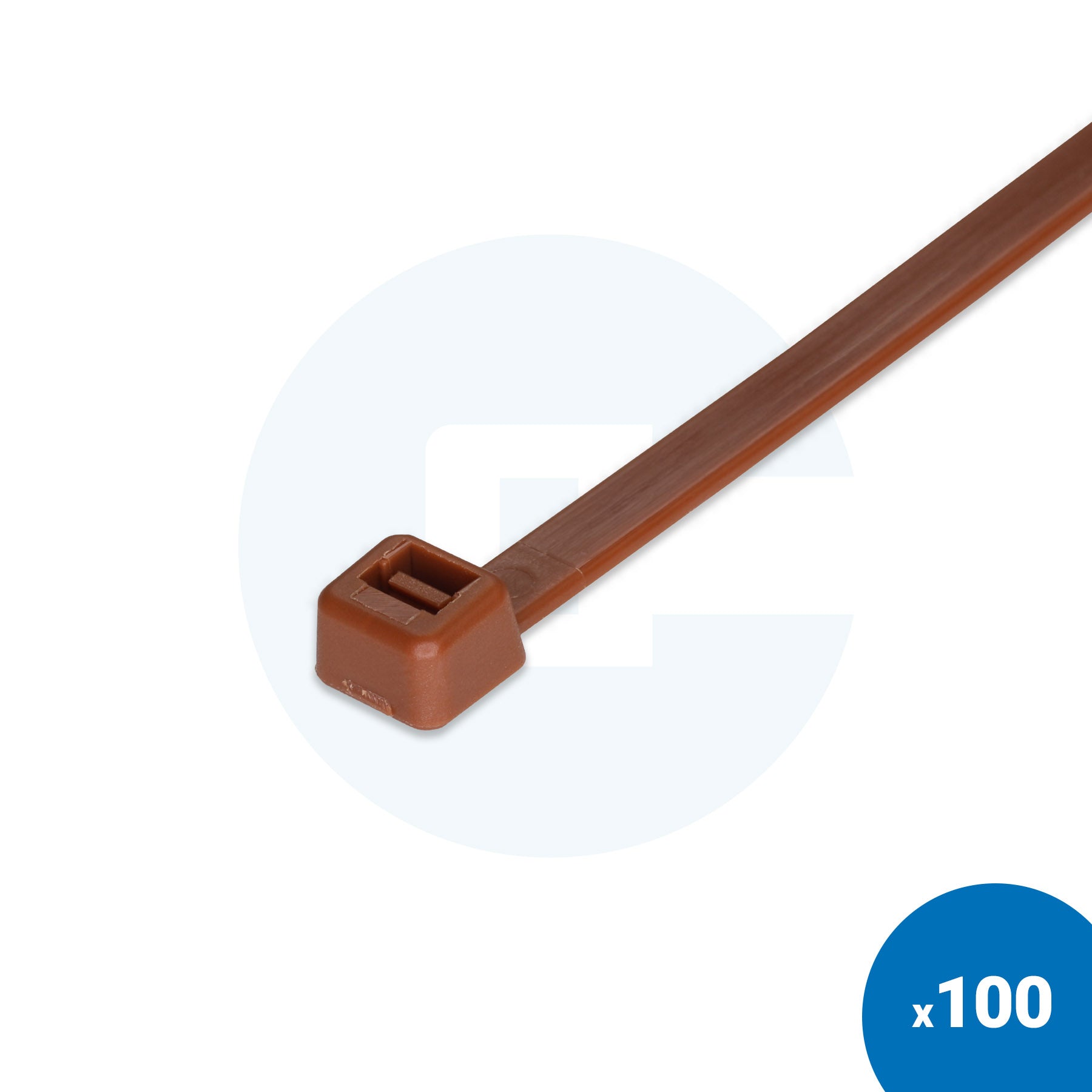 Brune kabelbindere - Pakke med 100 stk.