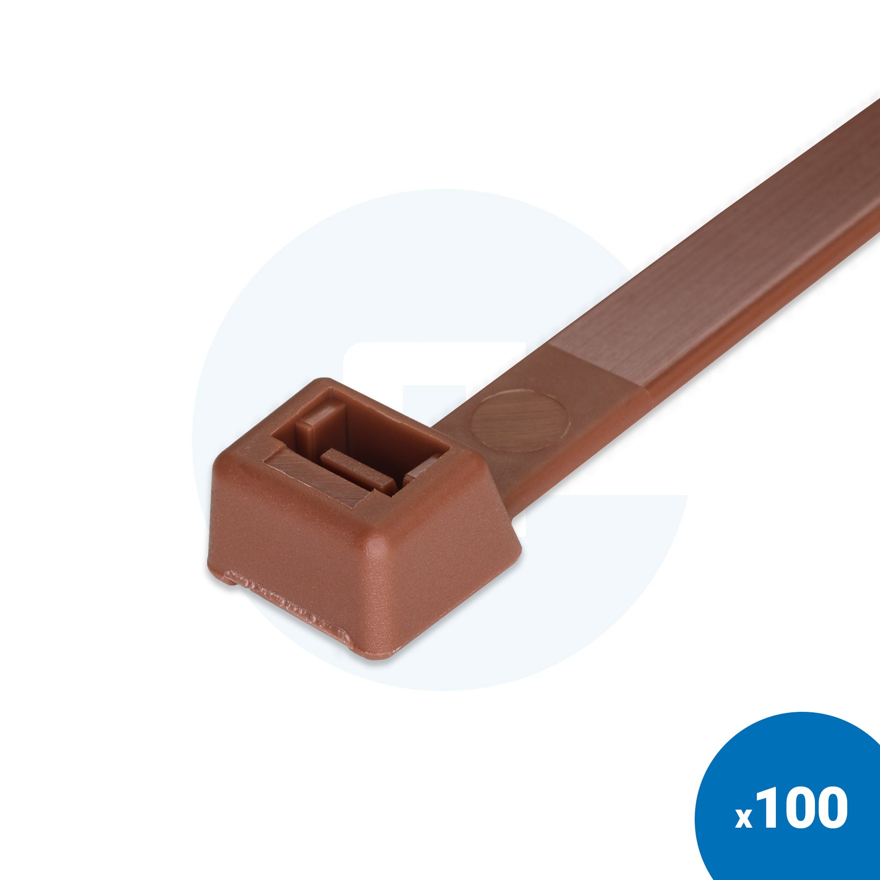 Brune kabelbindere - Pakke med 100 stk.
