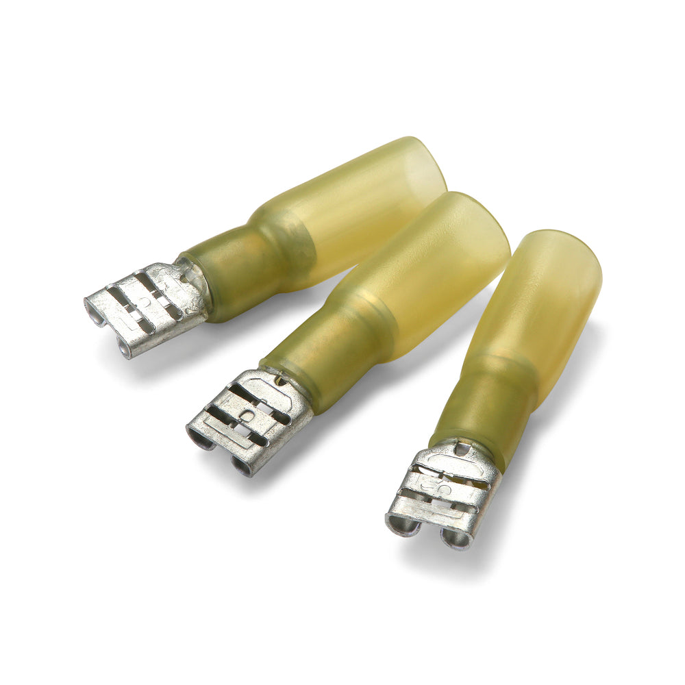 6.3 x 0.8mm Jaune Thermorétractable femelle Push-On Terminal - Paquet de 100