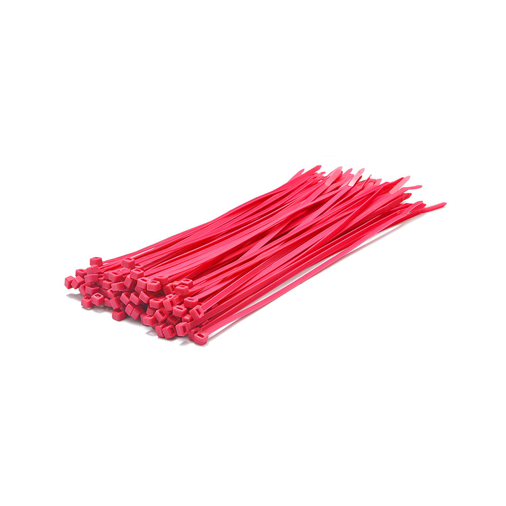 Neon Pink Cable Ties - Pack of 100