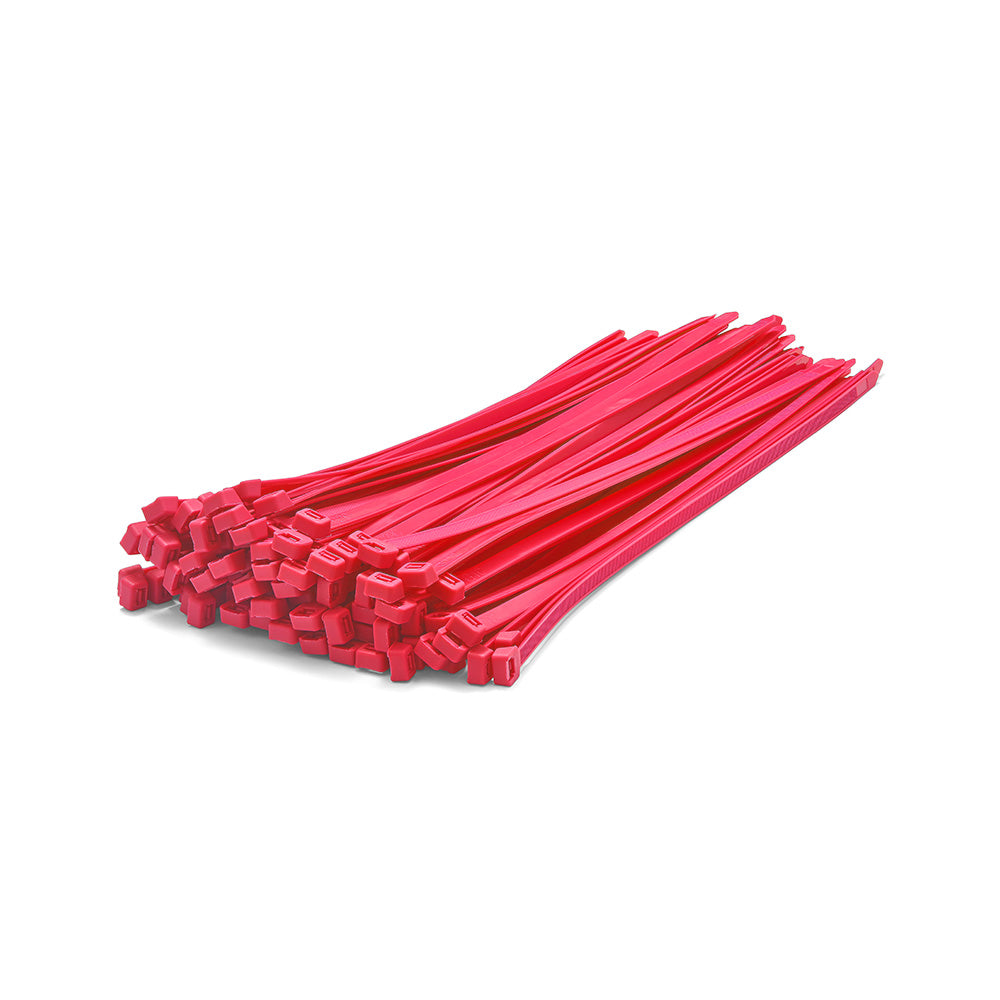 Neon Pink Cable Ties - Pack of 100