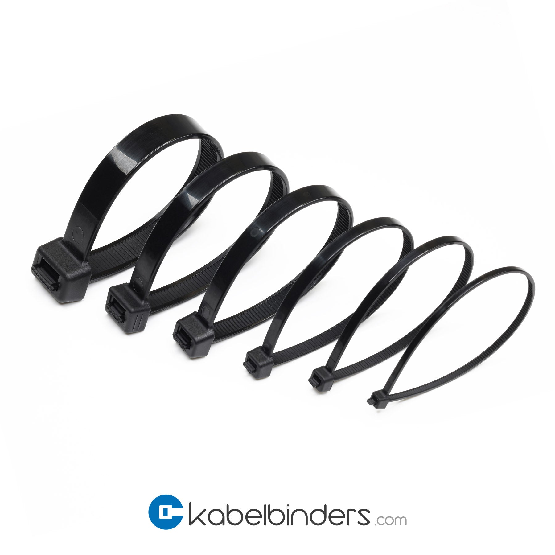 Schwarze Kabelbinder - Packung mit 100 Stück