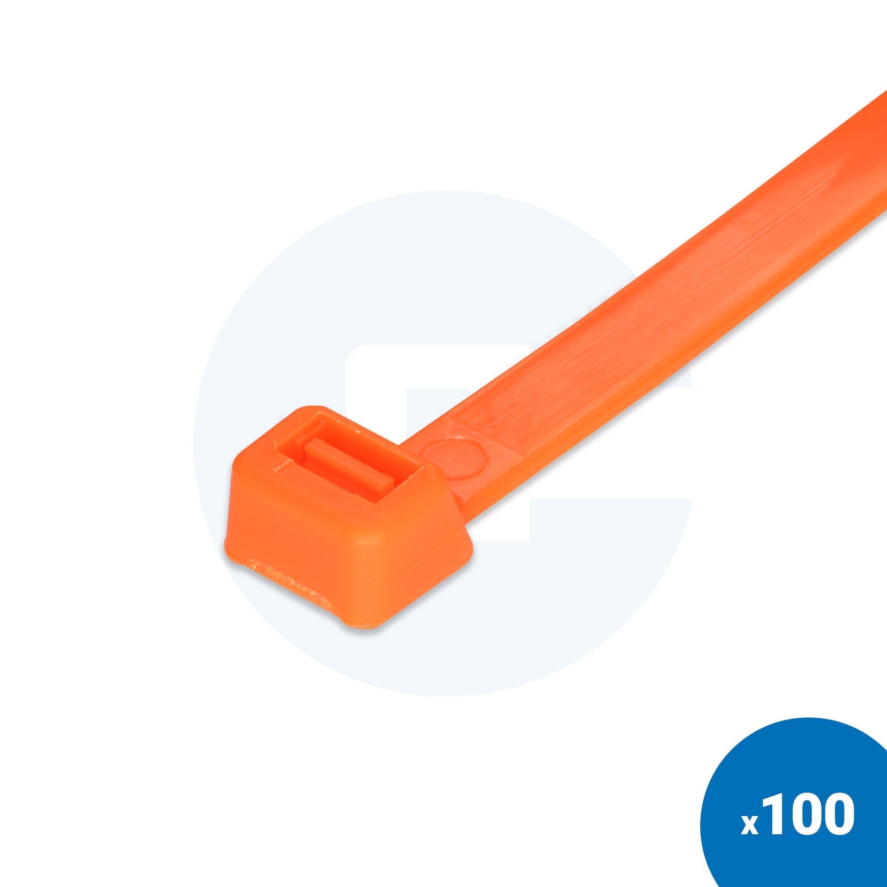 Neonorange kabelbindere - Pakke med 100 stk.