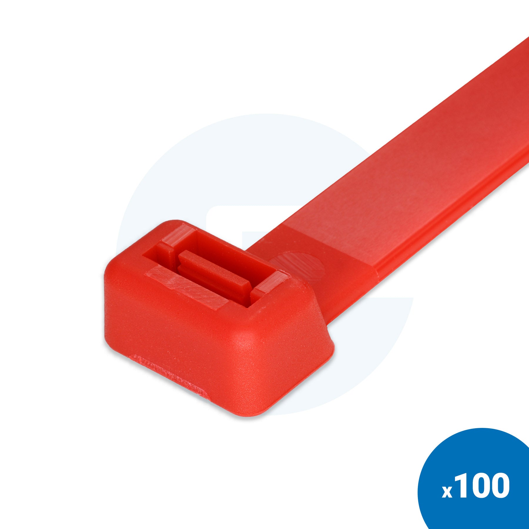 Rote Kabelbinder - Packung mit 100 Stück