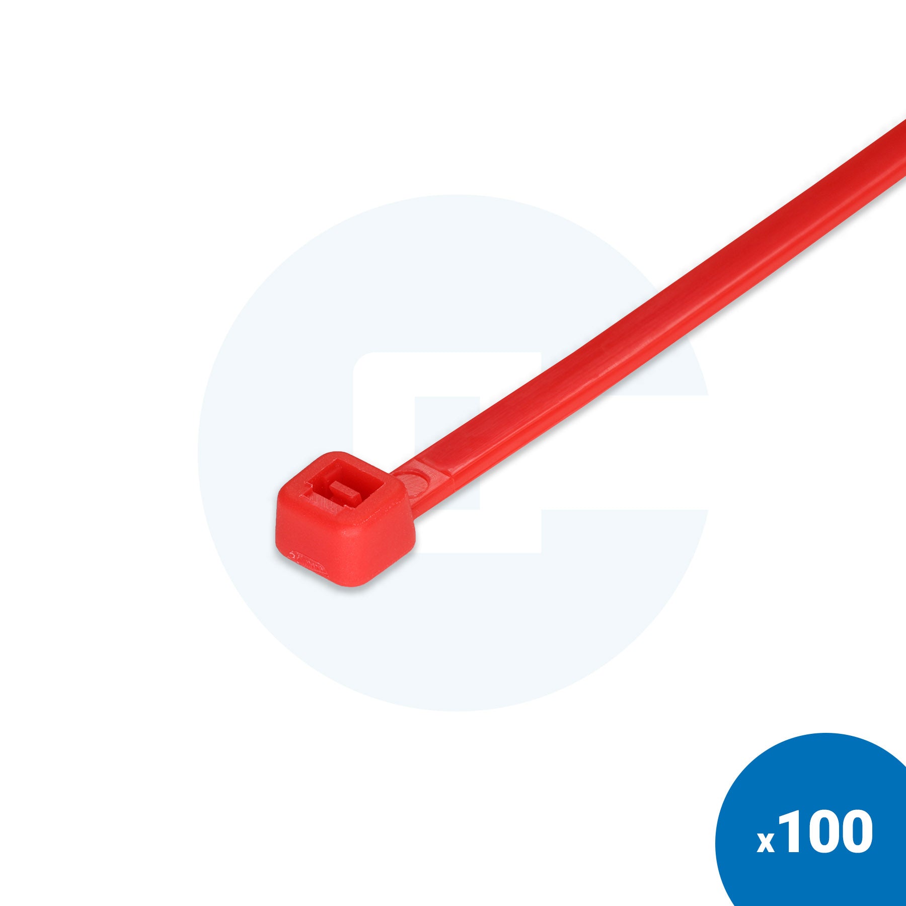 Rote Kabelbinder - Packung mit 100 Stück