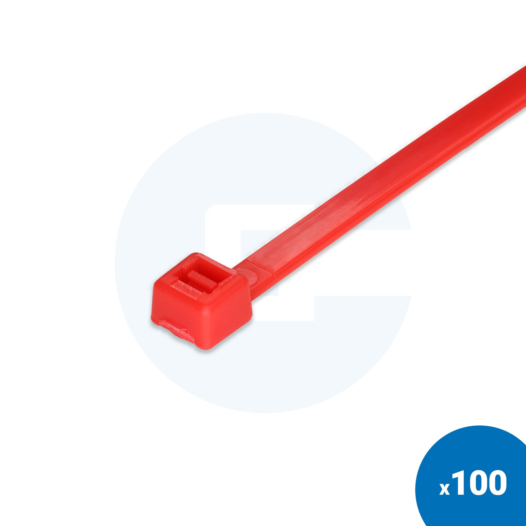 Rote Kabelbinder - Packung mit 100 Stück