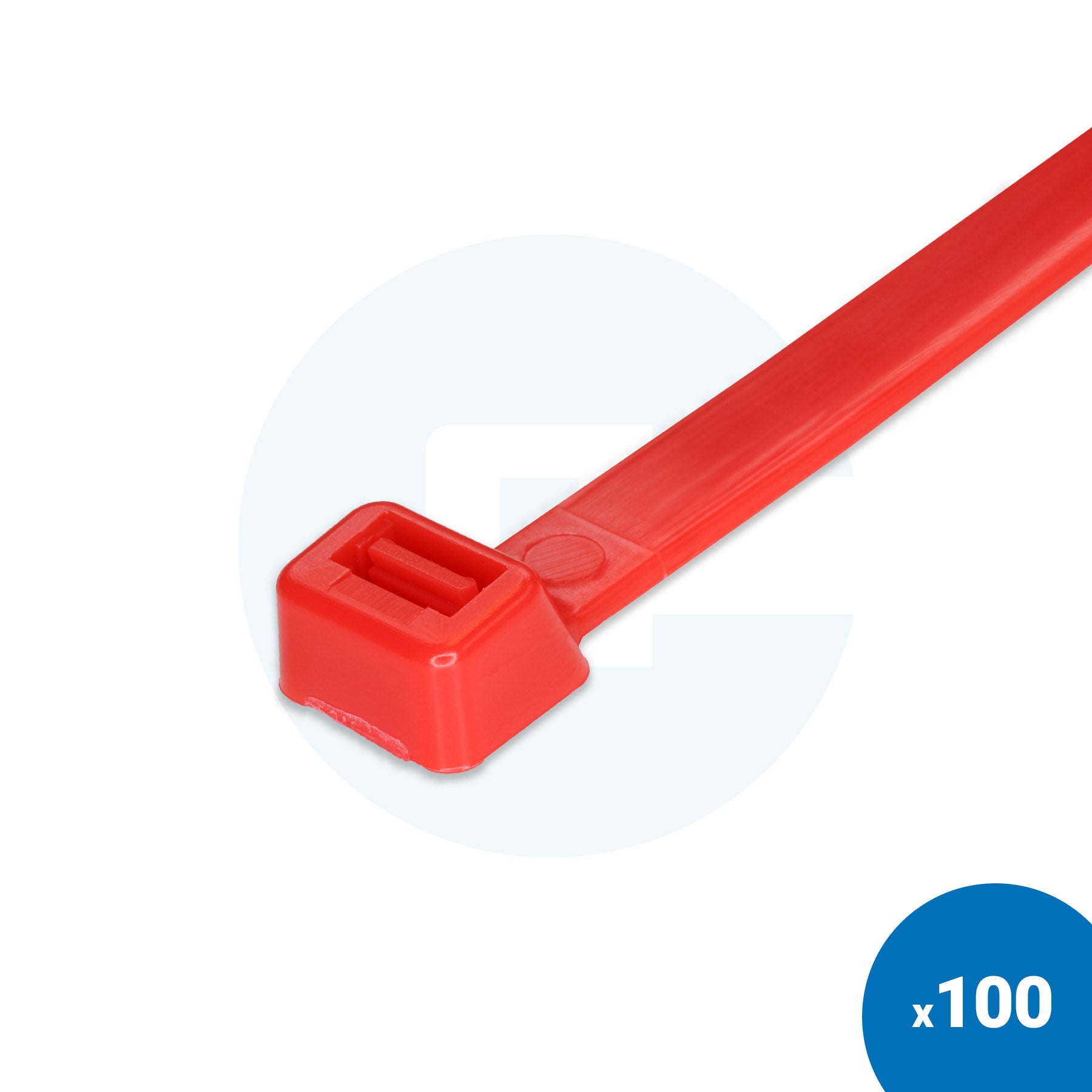 Rote Kabelbinder - Packung mit 100 Stück