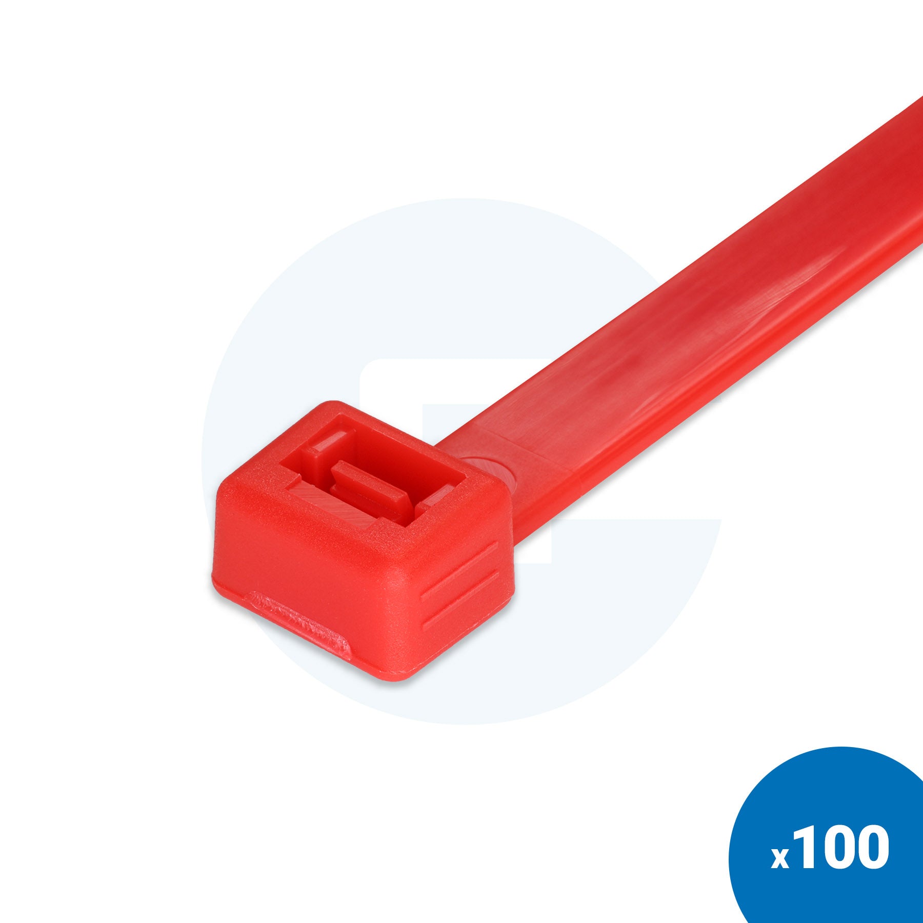 Rote Kabelbinder - Packung mit 100 Stück