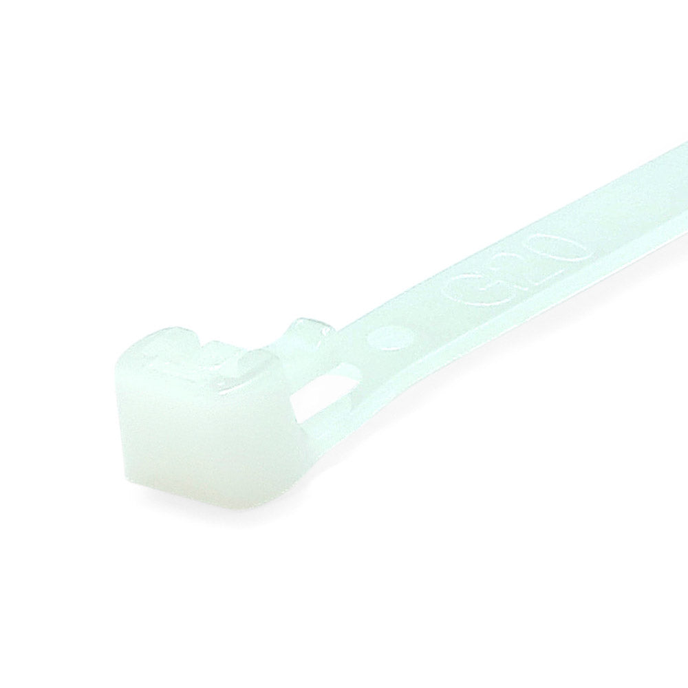 White Reusable Cable Ties - Pack of 100