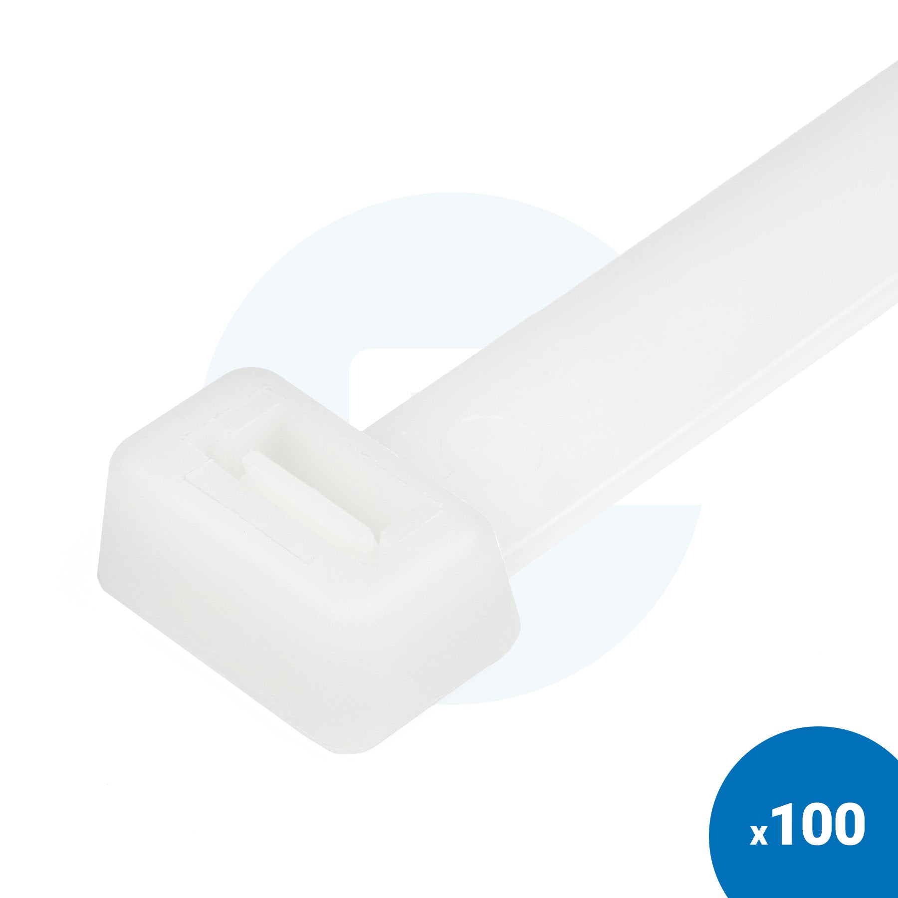Weiße Kabelbinder - Packung mit 100 Stück