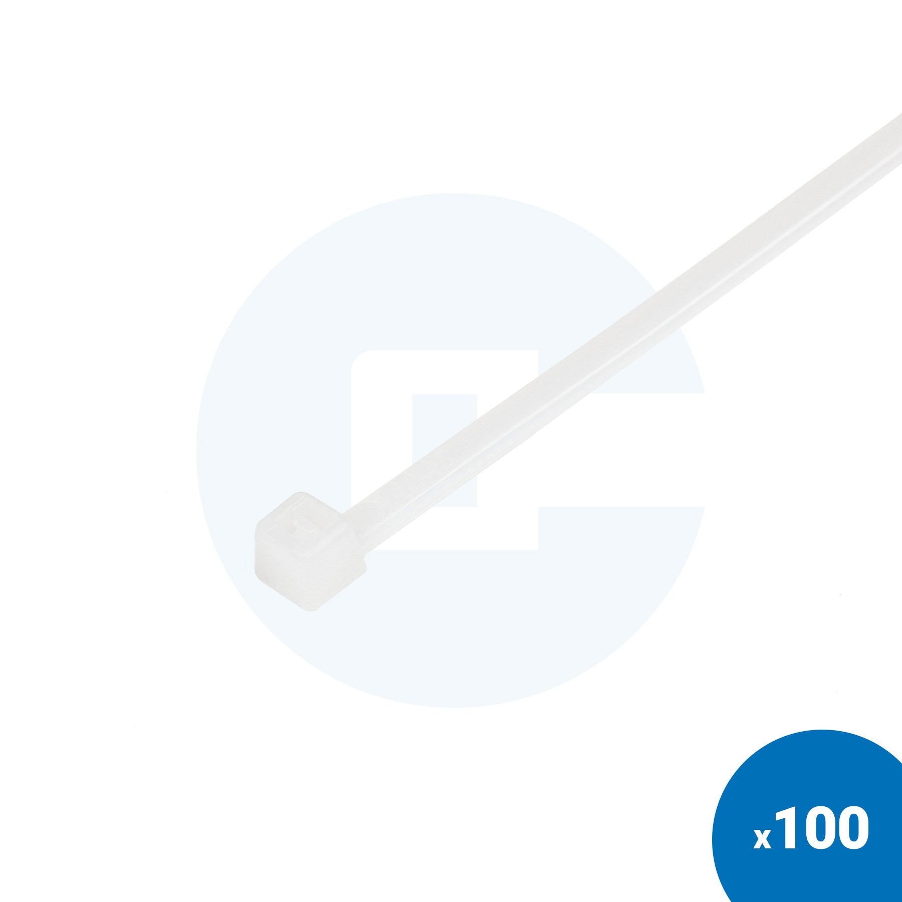 Weiße Kabelbinder - Packung mit 100 Stück