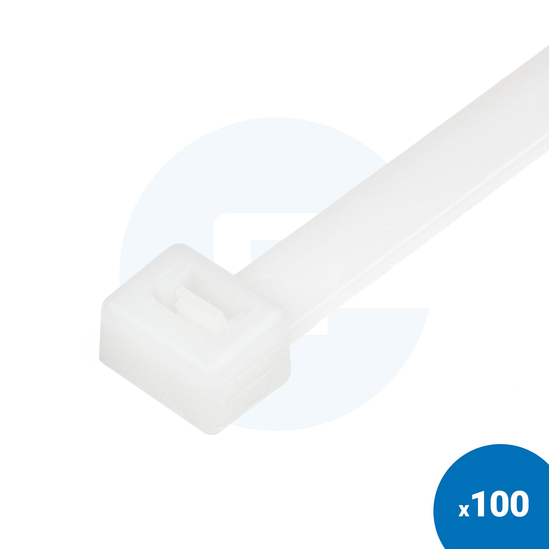 Weiße Kabelbinder - Packung mit 100 Stück