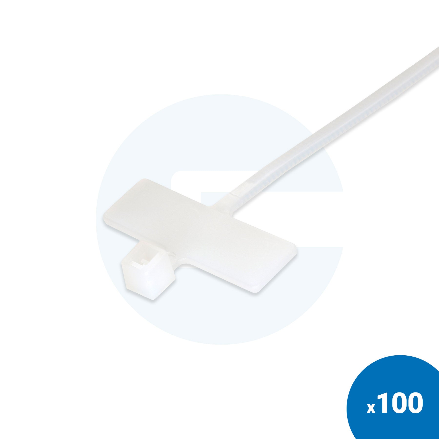 Bílé značkovací kabelové pásky - 100 x 2,5 mm - balení 100 ks